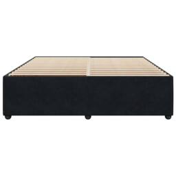 Berkfield Home Bed Frame without Mattress Black Super King Velvet - thumbnail 4