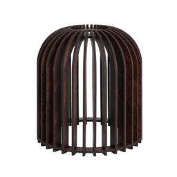 Industville Rift Slatted Wooden Small Cone Pendant Light - Dark in Metallic Gold - Size: Medium - thumbnail 3