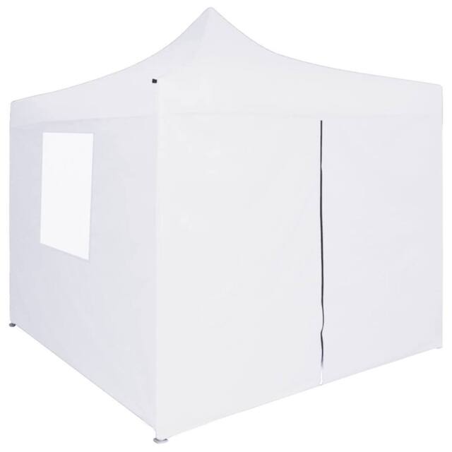 Berkfield Home Professional Folding Party Tent with 4 Sidewalls 3x3 m Steel White - image 1