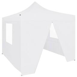 Berkfield Home Professional Folding Party Tent with 4 Sidewalls 3x3 m Steel White - thumbnail 2