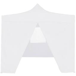 Berkfield Home Professional Folding Party Tent with 4 Sidewalls 3x3 m Steel White - thumbnail 3