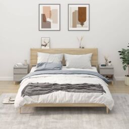 Berkfield Home Bedside Cabinets 2 pcs Concrete Grey 40x35x50 cm - Size: 40 x 35 x 50 cm - thumbnail 1
