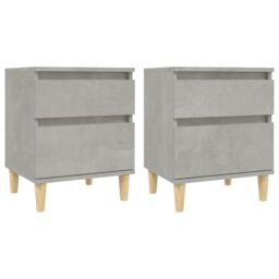 Berkfield Home Bedside Cabinets 2 pcs Concrete Grey 40x35x50 cm - Size: 40 x 35 x 50 cm - thumbnail 2