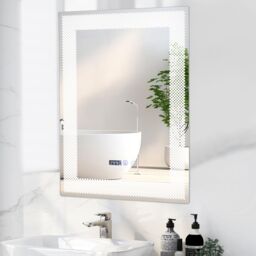 Costway Bathroom Led Vanity Mirror Dimmable Vanity Wall Mirror w/3 Colors Lights in Silver - thumbnail 6