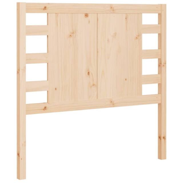 Berkfield Home Headboard 96x4x100 cm Solid Wood Pine in Natural - Size: 96 x 4 x 100 cm - image 1