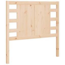 Berkfield Home Headboard 96x4x100 cm Solid Wood Pine in Natural - Size: 96 x 4 x 100 cm - thumbnail 1