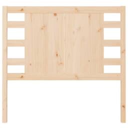 Berkfield Home Headboard 96x4x100 cm Solid Wood Pine in Natural - Size: 96 x 4 x 100 cm - thumbnail 3