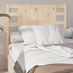Berkfield Home Headboard 96x4x100 cm Solid Wood Pine in Natural - Size: 96 x 4 x 100 cm - thumbnail 4