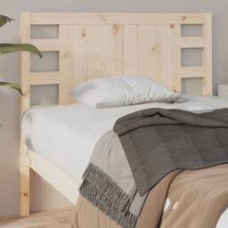 Berkfield Home Headboard 96x4x100 cm Solid Wood Pine in Natural - Size: 96 x 4 x 100 cm - thumbnail 2