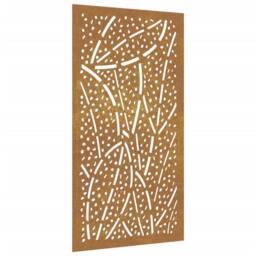 Berkfield Home Garden Wall Decoration 105x55 cm Corten Steel Leaf Design in Brown