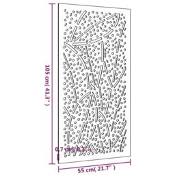 Berkfield Home Garden Wall Decoration 105x55 cm Corten Steel Leaf Design in Brown - thumbnail 8