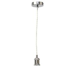 First Choice Lighting Set of 2 Flex - Chrome Retro Ceiling Pendant Flex Kits in Silver - thumbnail 2