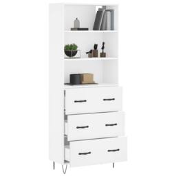 Berkfield Home Highboard White 69.5x34x180 cm Engineered Wood - thumbnail 1