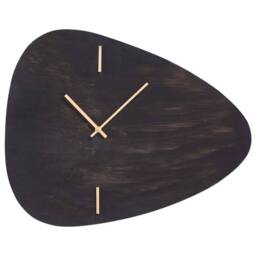 Wyld and Coco Wall Clock - Dark Brown MDF Irregular Shape with Gold Hands - thumbnail 2