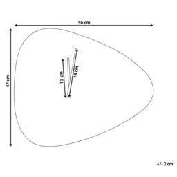 Wyld and Coco Wall Clock - Dark Brown MDF Irregular Shape with Gold Hands - thumbnail 4