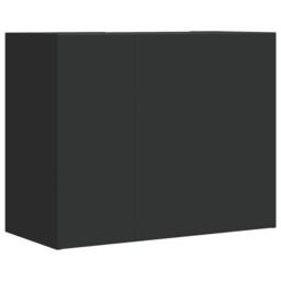 Berkfield Home Wall Cabinet Black 75x35x60 cm Engineered Wood - Size: 75 x 35 x 60 cm - thumbnail 6