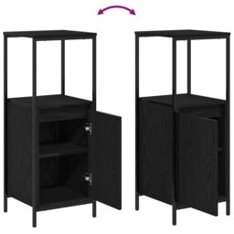 Berkfield Home 3 Piece Bathroom Furniture Set - Black Oak Engineered Wood - thumbnail 9