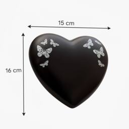 David Fischhoff Black Graveside Memorial Butterfly Heart Ornament Plaque - Sister - thumbnail 2