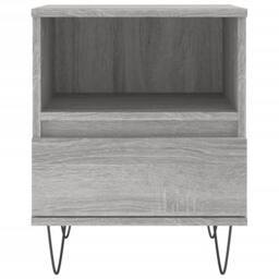 Berkfield Home Modern Bedside Cabinet Grey Sonoma 40x35x50 cm Engineered Wood - Size: 40 x 35 x 50 cm - thumbnail 6
