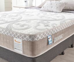 Somnior Hybrid Memory Foam Pocket Spring Mattress Designed For The Ultimate Sleep, Breathable With Back Support in White - Size: Double