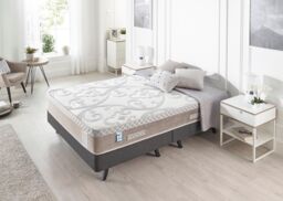 Somnior Hybrid Memory Foam Pocket Spring Mattress Designed For The Ultimate Sleep, Breathable With Back Support in White - Size: Double - thumbnail 2