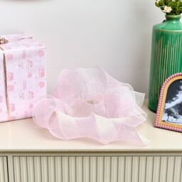 Melody Maison Pink Decorative Ruffle Ribbon - 10cm X 270cm - Size: 10 cm X 270 cm - thumbnail 6