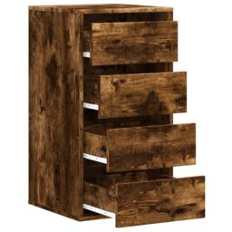 Berkfield Home Corner Chest of Drawers Smoked Oak 40x41x76 cm Engineered Wood in Brown - Size: 40 x 41 x 76 cm - thumbnail 5