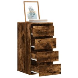 Berkfield Home Corner Chest of Drawers Smoked Oak 40x41x76 cm Engineered Wood in Brown - Size: 40 x 41 x 76 cm