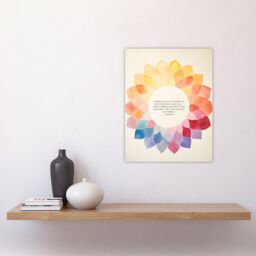 "Artery8 Wall Art Print Words Have Power Buddhist Mindfulness Quote Mandala Buddha Poster in Orange - Size: W18"" x H24""" - thumbnail 4
