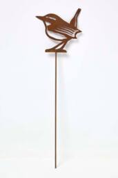 Homescapes Steel Eurasian Wren Garden Stake Decorations, Set of 2 in Brown - thumbnail 5