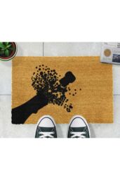 Artsy Mats Champagne Pop Doormat - Regular 60x40cm in Black - Size: 40 cm x 60 cm - thumbnail 3