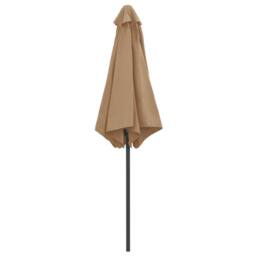 Berkfield Home Outdoor Parasol with Aluminium Pole 270x246 cm Taupe in Beige - thumbnail 4