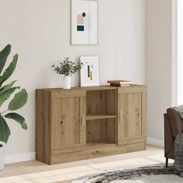 Berkfield Home Sideboard Artisan Oak 120x30.5x70 cm Engineered Wood in Brown - image 1