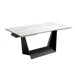 Angel Cerda Extendable Dining Table, Porcelain Marble Top, Black - thumbnail 5