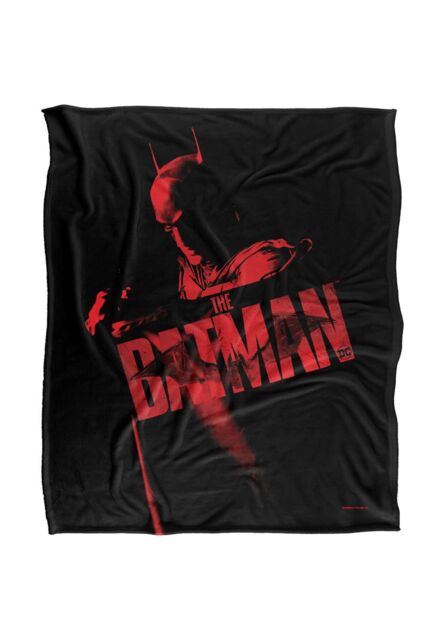 DC Comics The Batman (2022) Monochromatic Red Blanket 152 x 127 cm in White - image 1