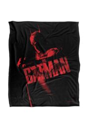 DC Comics The Batman (2022) Monochromatic Red Blanket 152 x 127 cm in White