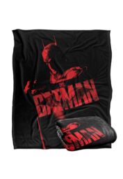 DC Comics The Batman (2022) Monochromatic Red Blanket 152 x 127 cm in White - thumbnail 2