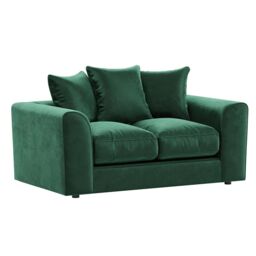 Furnishings For Less UK Brooklyn Plush Velvet Fibre Fabric Sofa Set 3 & 2 Seater sofa in Green - thumbnail 4