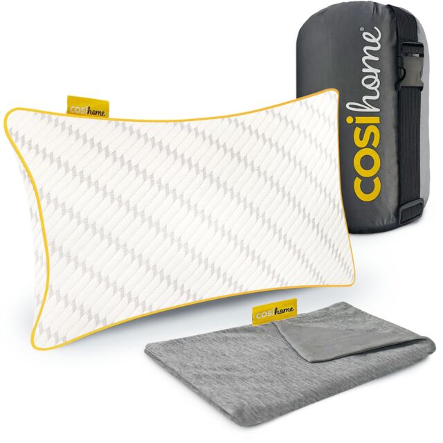 Cosi Home Memory Foam Travel Pillow in Off-White - image 1