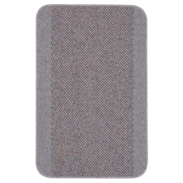 THE RUGS Washable Designer Rugs & Mats Bordered Design in Silver Grey - 110G - Size: 57 cm x 90 cm - image 1