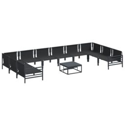 Berkfield Home Garden Sofa Set 11 pcs Anthracite Steel - thumbnail 6