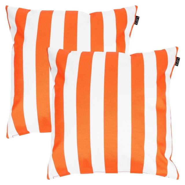 icon 2 Pack Cushion 43x43cm Deck Stripe Orange, Double Sided in Orange - Size: 43x43 cm - image 1