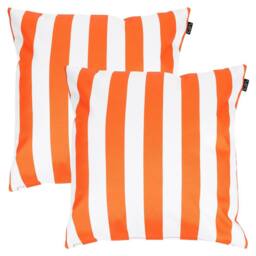 icon 2 Pack Cushion 43x43cm Deck Stripe Orange, Double Sided in Orange - Size: 43x43 cm - thumbnail 1