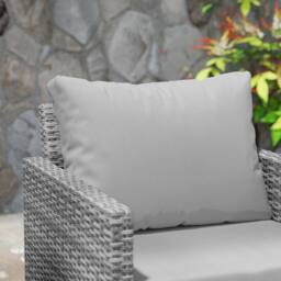 Wyld Haus Dobaso 3 Piece Grey Rattan Bistro Set with Tempered Glass Table - thumbnail 9