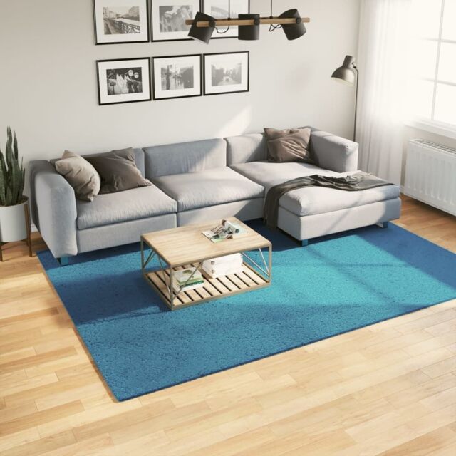 Berkfield Home Rug OVIEDO Short Pile Turquoise 200x280 cm in Blue - Size: Medium - image 1