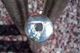 Primrose 3-Tier Stainless Steel Tube Outdoor Water Feature Fountain LEDs 100cm in Metallic Silver - thumbnail 3