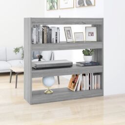 Berkfield Home Book Cabinet/Room Divider Grey Sonoma 100x30x103 cm - Size: 100 x 30 x 103 cm - thumbnail 1