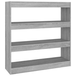 Berkfield Home Book Cabinet/Room Divider Grey Sonoma 100x30x103 cm - Size: 100 x 30 x 103 cm - thumbnail 2