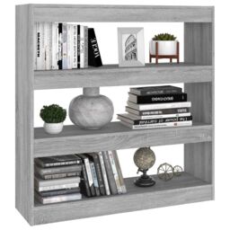 Berkfield Home Book Cabinet/Room Divider Grey Sonoma 100x30x103 cm - Size: 100 x 30 x 103 cm - thumbnail 6