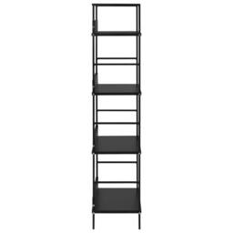 Berkfield Home 4-Layer Book Shelf Black 60x27.6x124.5 cm Engineered Wood - thumbnail 4